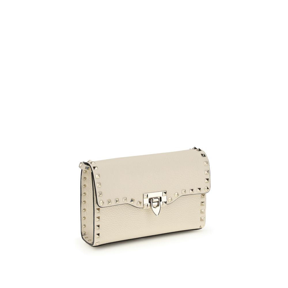 Valentino Garavani Cream  Leather Bos Taurus Shoulder Bag