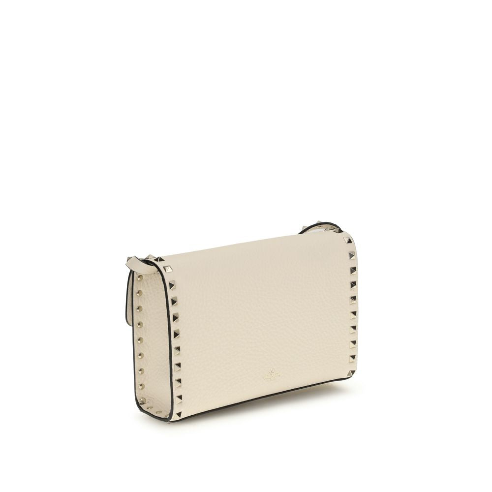 Valentino Garavani Cream  Leather Bos Taurus Shoulder Bag