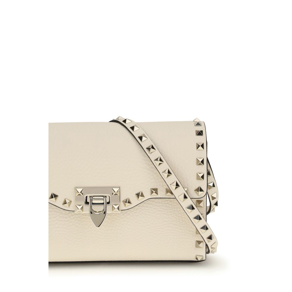 Valentino Garavani Cream  Leather Bos Taurus Shoulder Bag