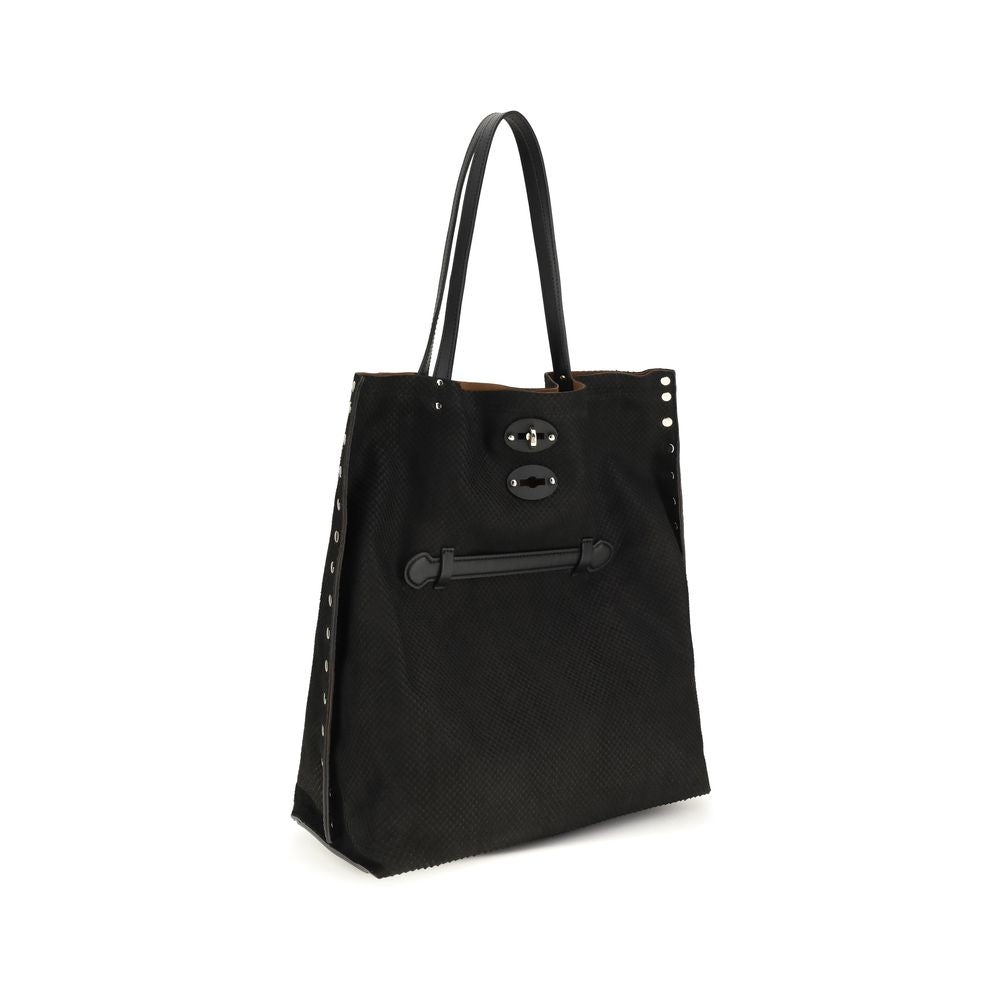 Zanellato Black  Leather Bos Taurus Handbag