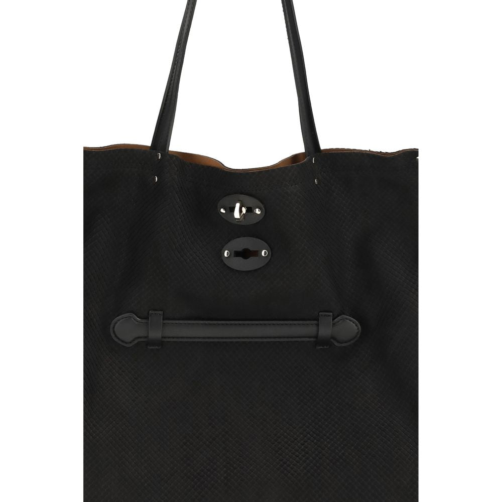 Zanellato Black  Leather Bos Taurus Handbag