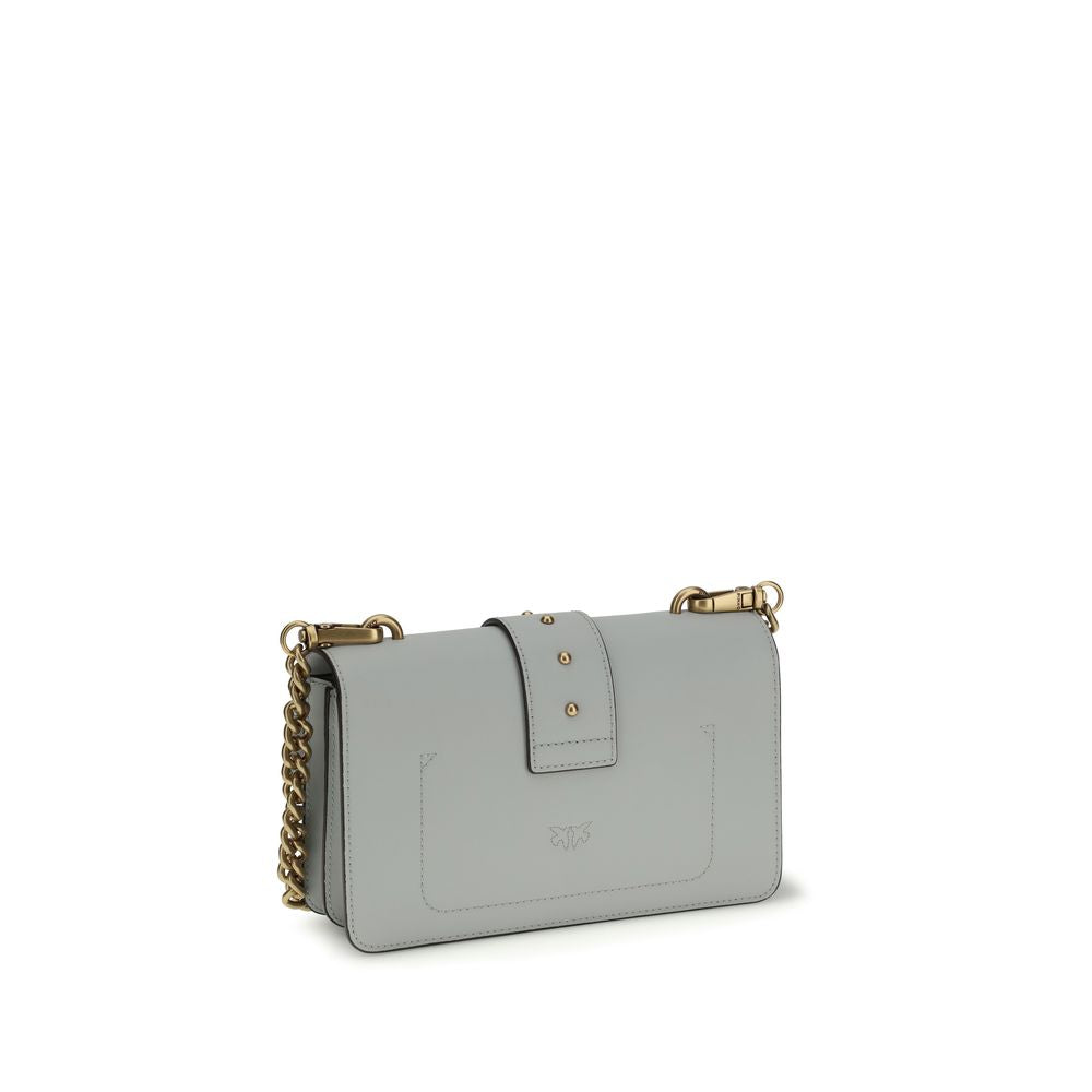 PINKO Gray  Leather Bos Taurus Shoulder Bag