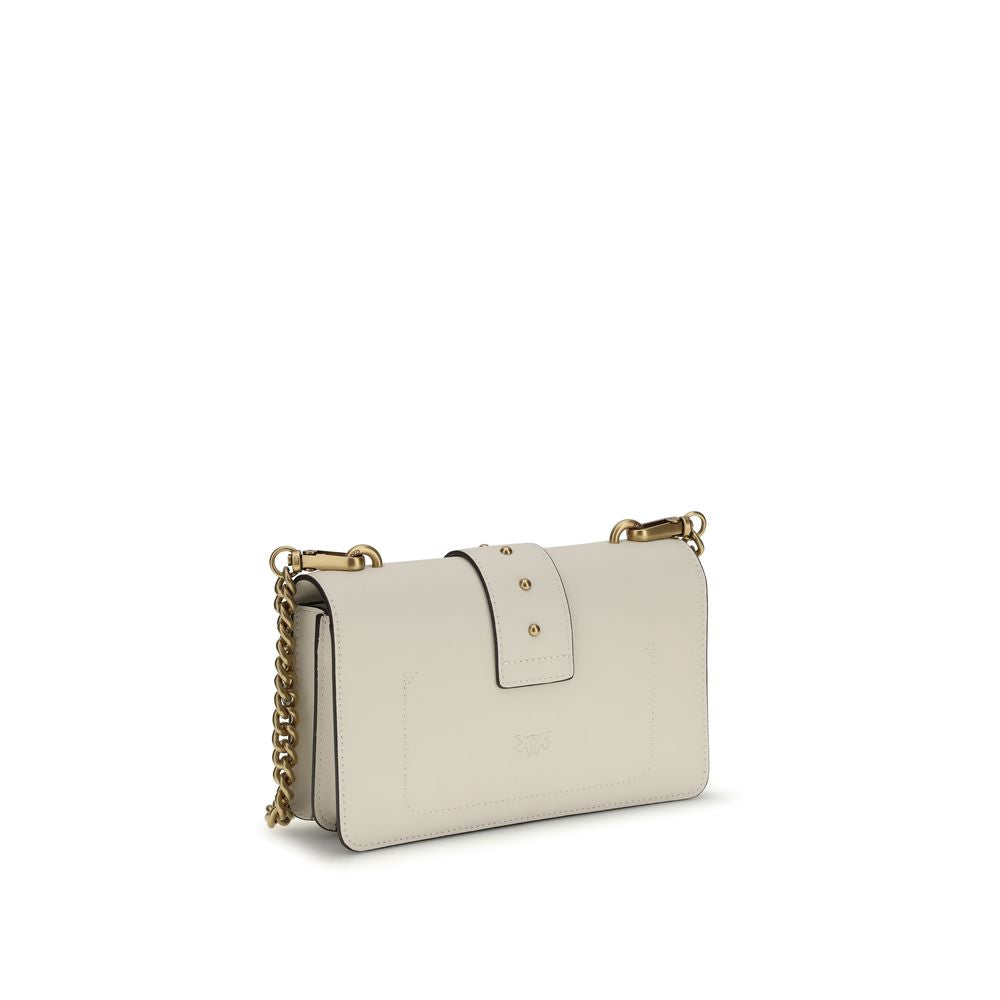 PINKO Beige  Leather Bos Taurus Shoulder Bag