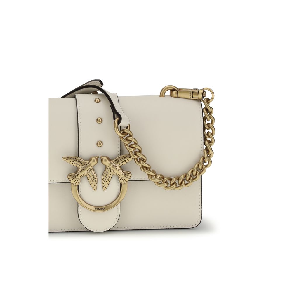 PINKO Beige  Leather Bos Taurus Shoulder Bag