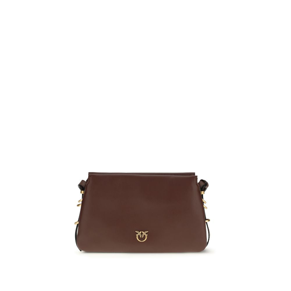 PINKO Brown  Leather Bos Taurus Shoulder Bag