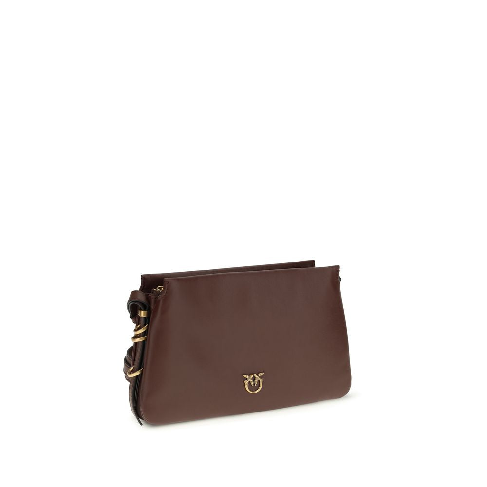 PINKO Brown  Leather Bos Taurus Shoulder Bag