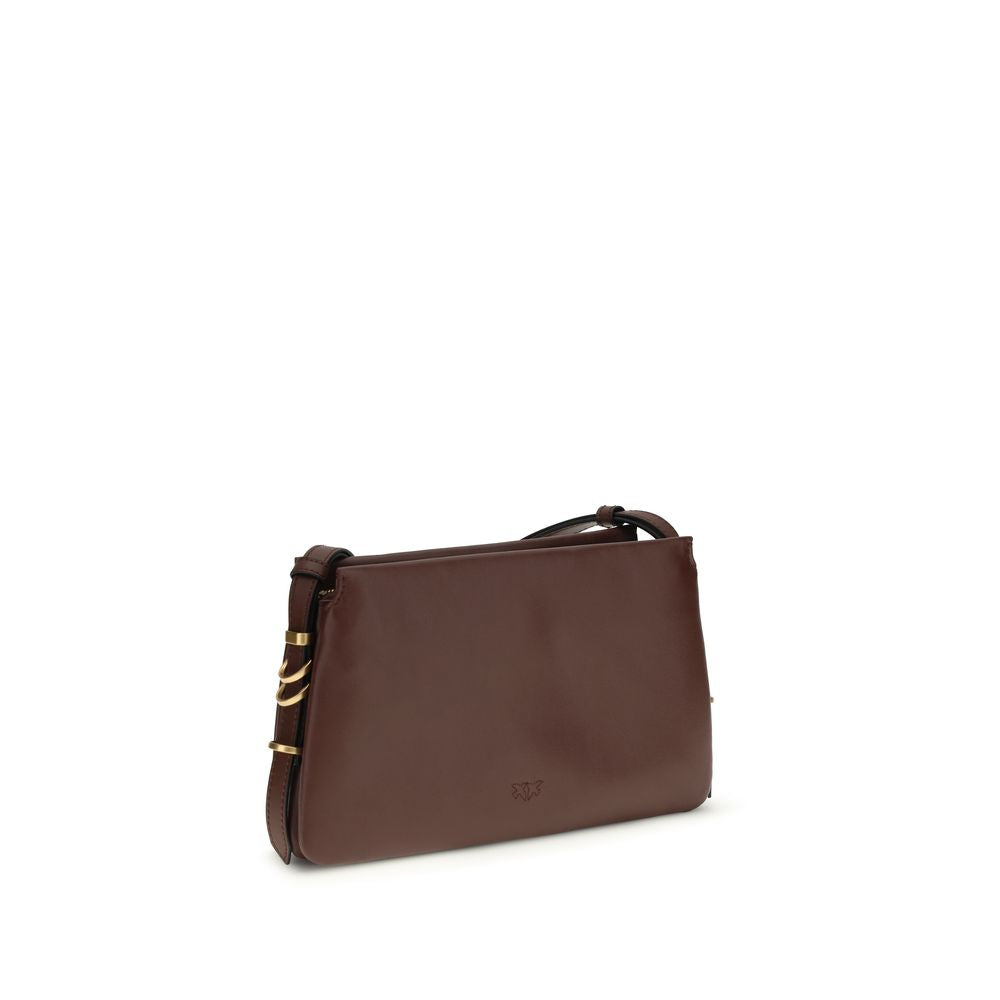 PINKO Brown  Leather Bos Taurus Shoulder Bag