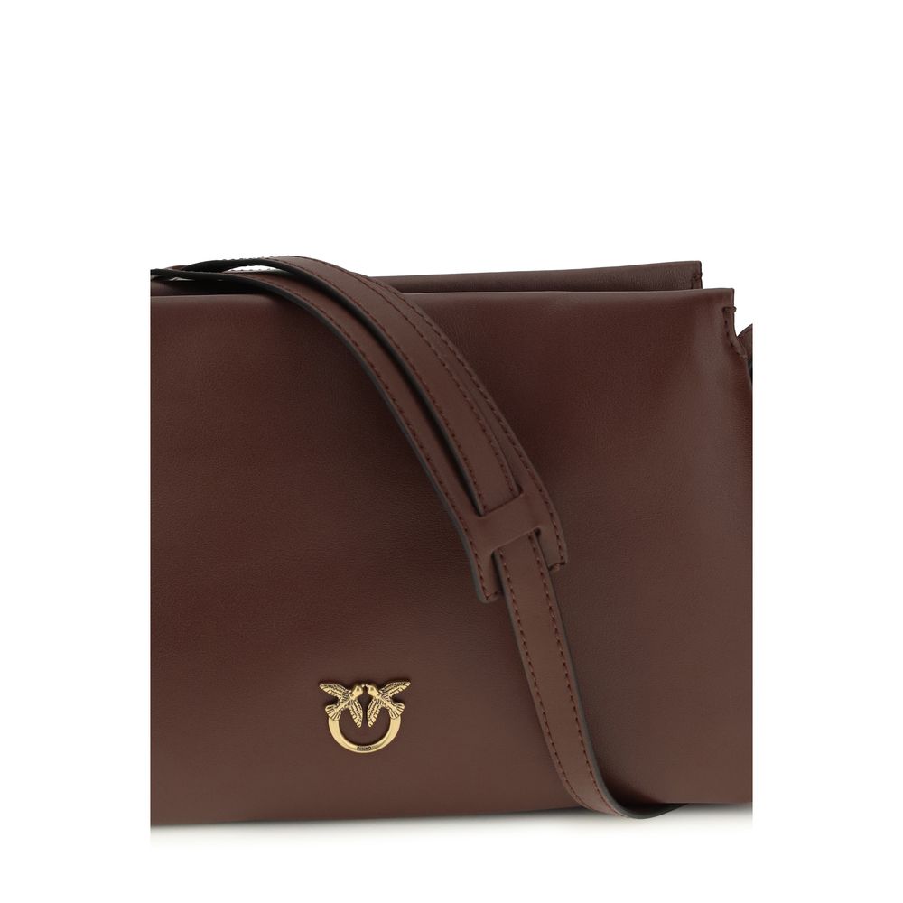 PINKO Brown  Leather Bos Taurus Shoulder Bag