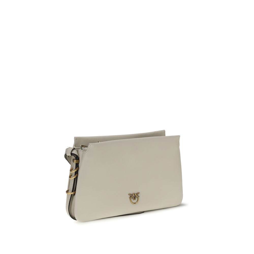 PINKO White  Leather Bos Taurus Shoulder Bag