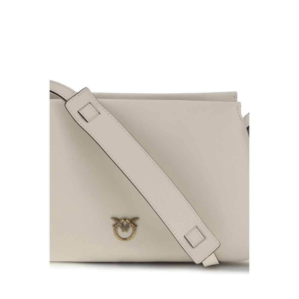 PINKO White  Leather Bos Taurus Shoulder Bag
