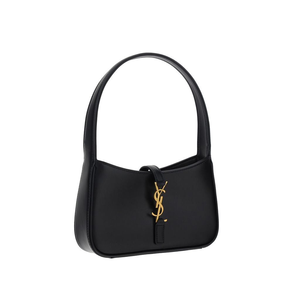 Saint Laurent Black  Leather Bos Taurus Shoulder Bag