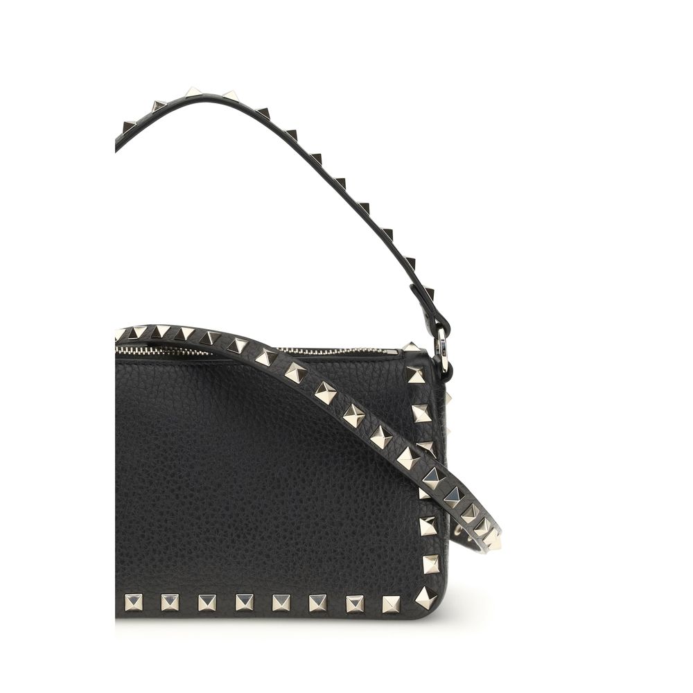 Valentino Garavani Black  Leather Bos Taurus Shoulder Bag