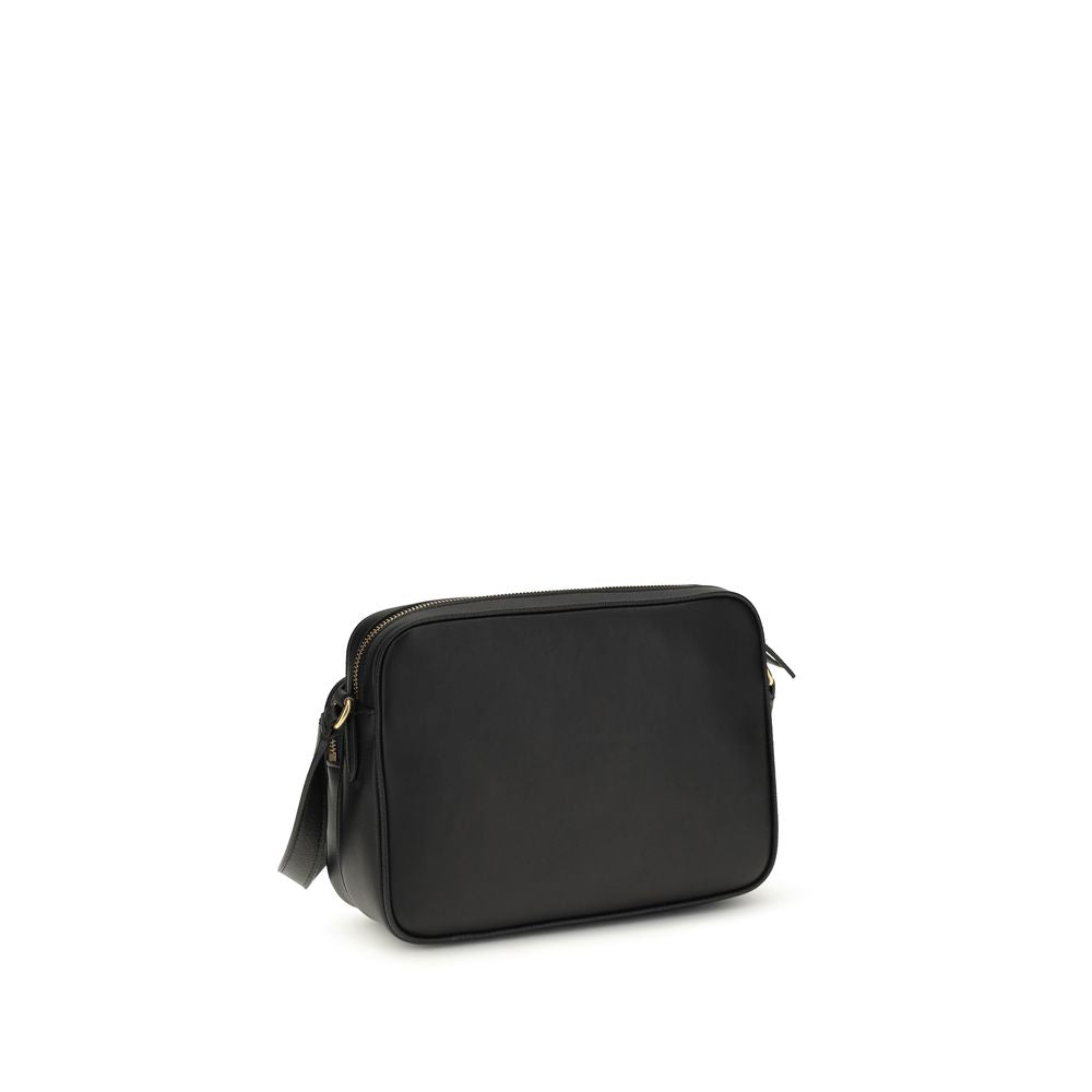 Valentino Garavani Black  Leather Bos Taurus Shoulder Bag