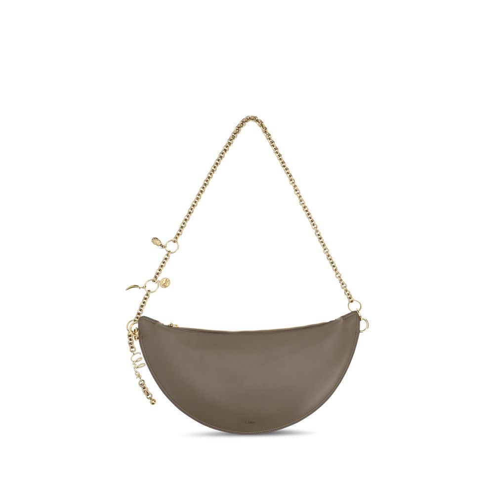 Chloé Gray  Leather Bos Taurus Shoulder Bag
