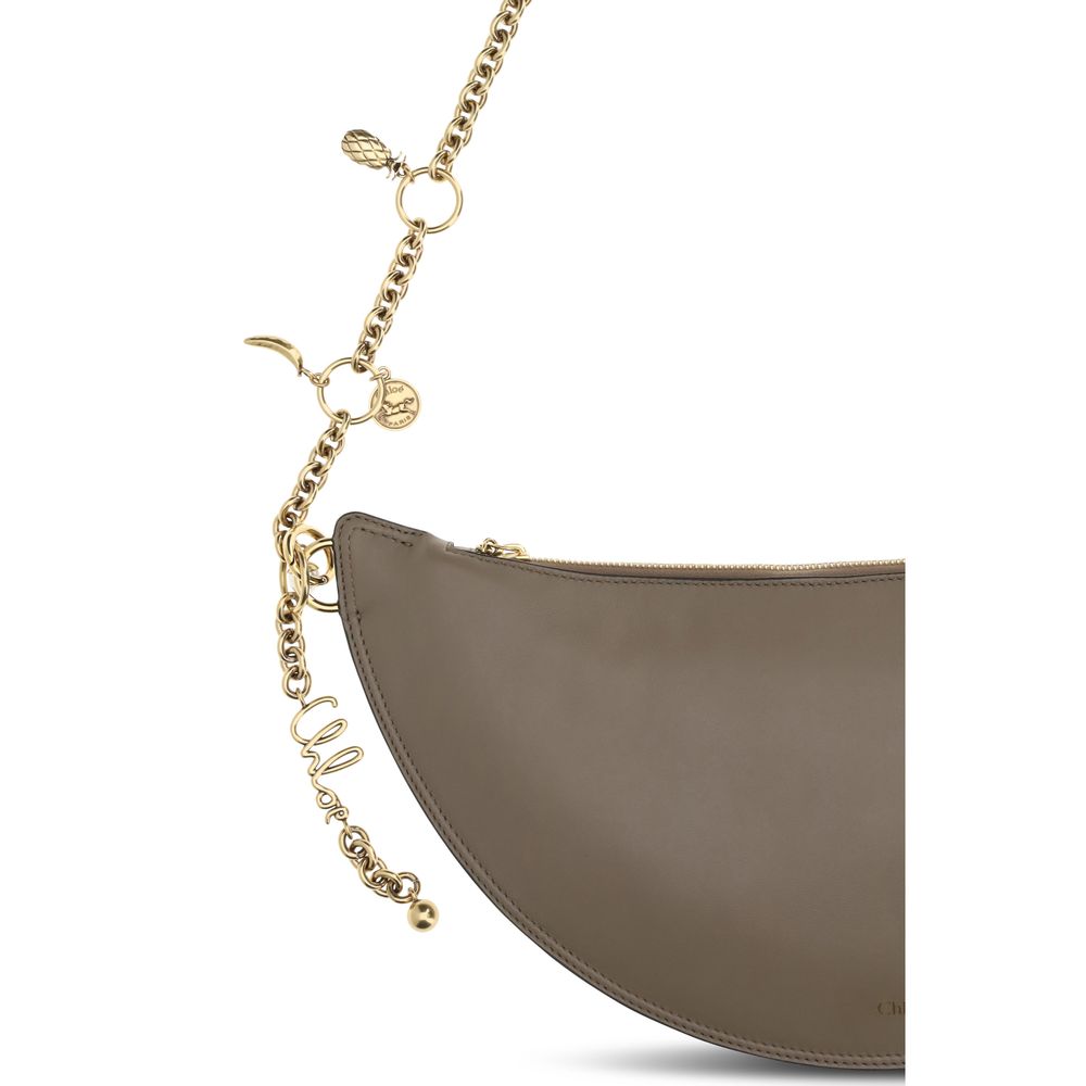 Chloé Gray  Leather Bos Taurus Shoulder Bag