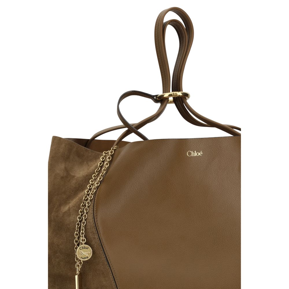 Chloé Brown  Leather Bos Taurus Shoulder Bag