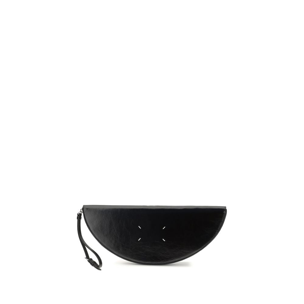Margiela Black Calf Leather Bos Taurus Clutch Bag
