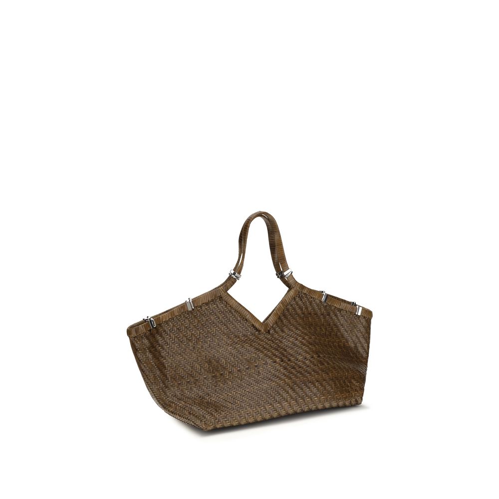 Benedetta Bruzziches Bicolor Buffalo Leather Handbag