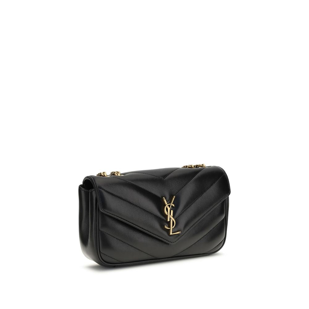 Saint Laurent Black Lamb Ovis Aries Aries Shoulder Bag