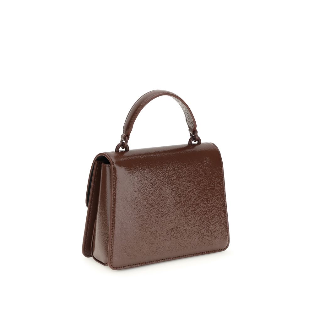 PINKO Burgundy Goatskin Handbag