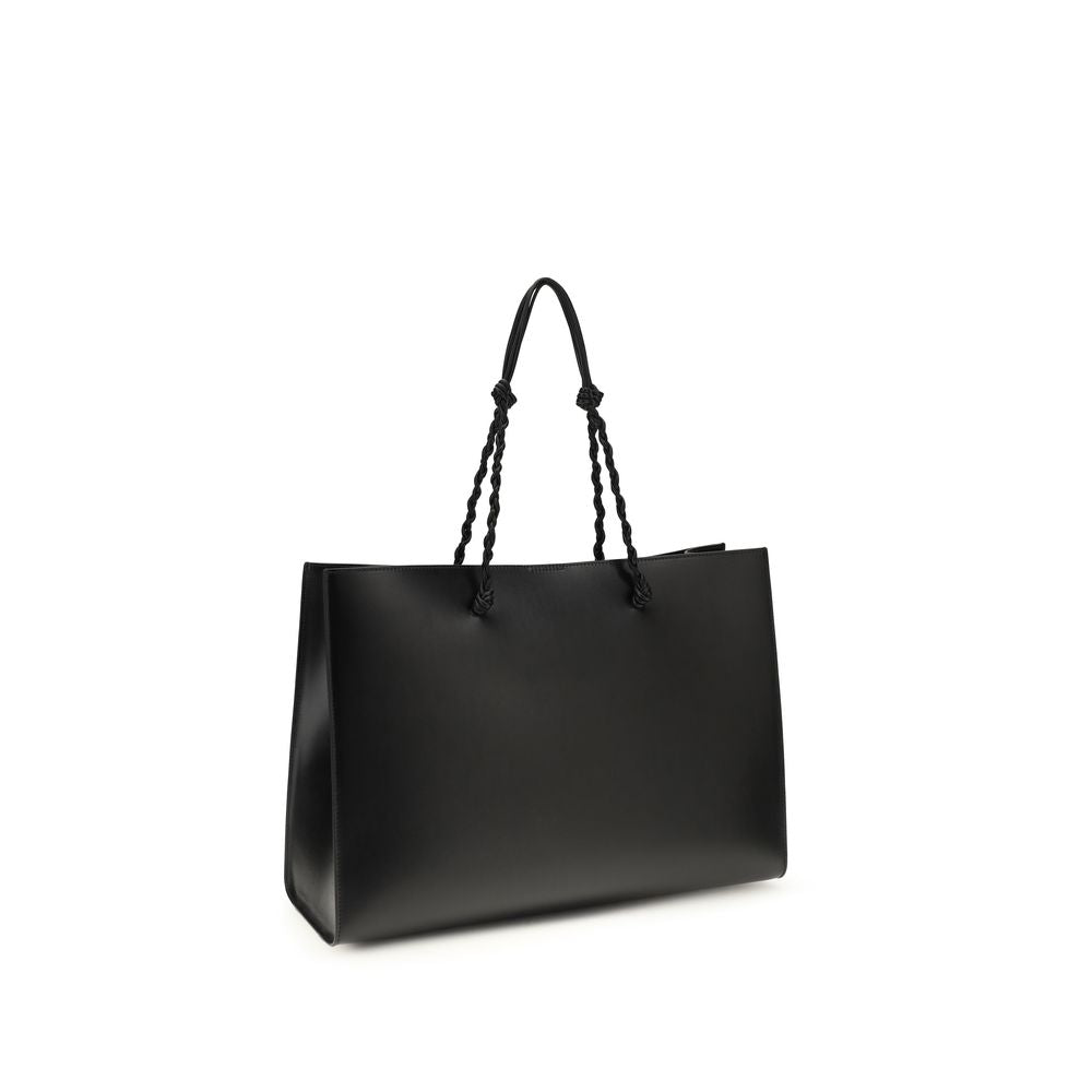 Jil Sander Black Calf Leather Bos Taurus Shoulder Bag