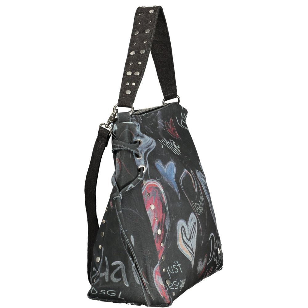 Desigual Black Cotton Handbag