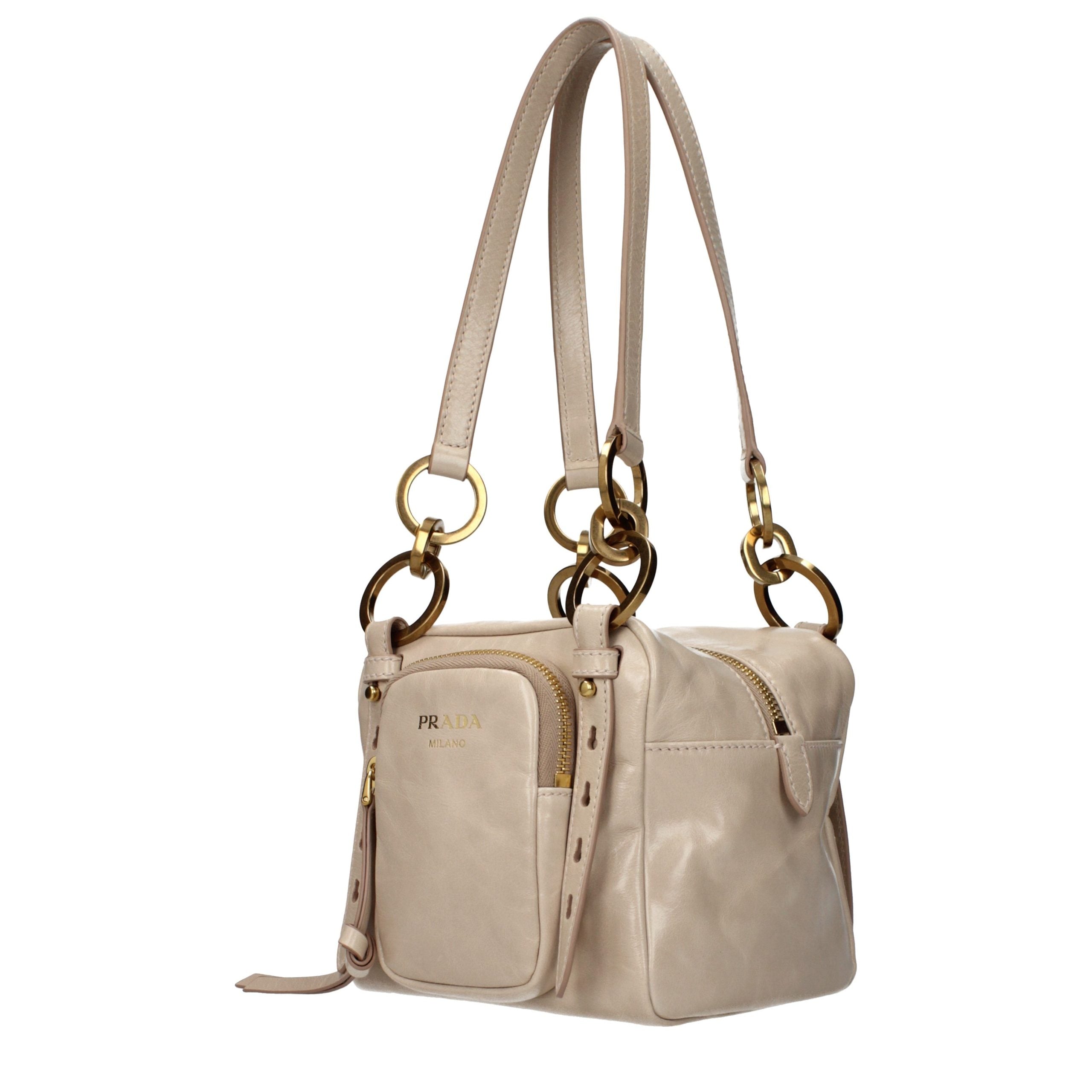 Prada Pink Leather Shoulder Bag