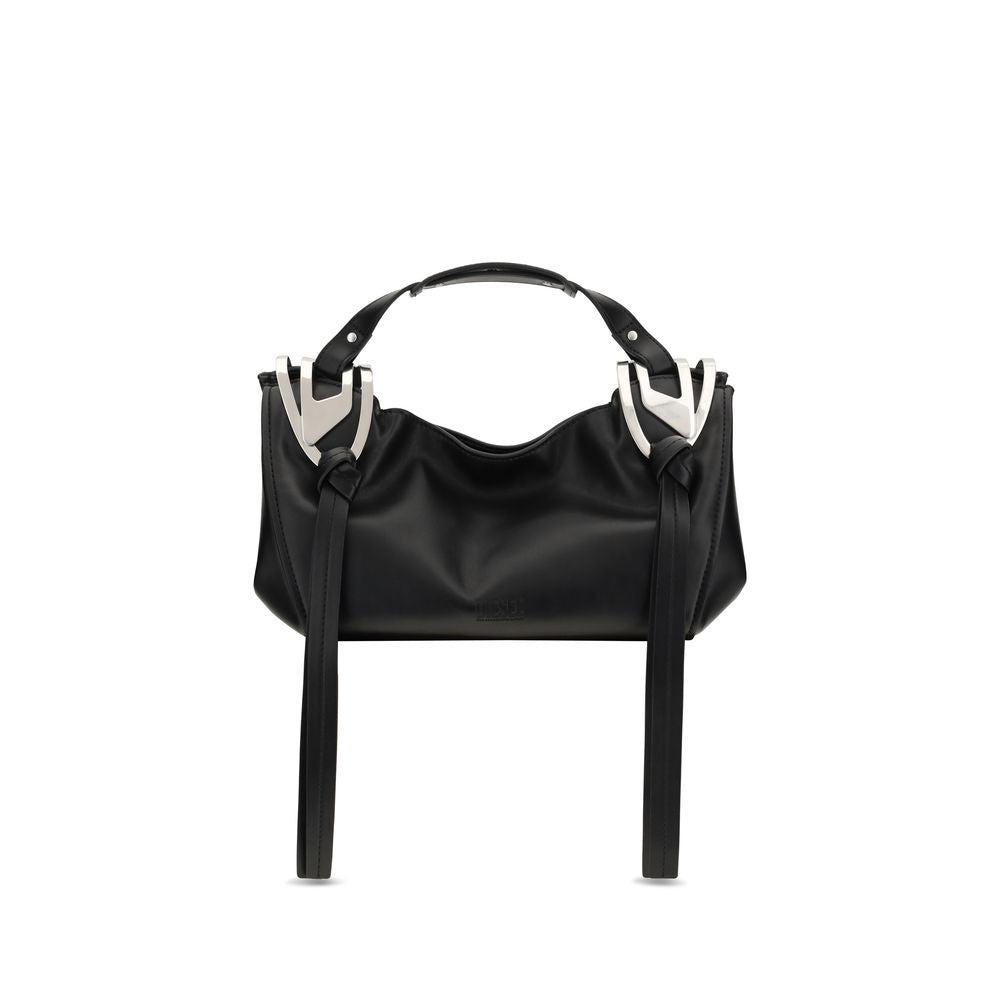 Diesel Black Calf Leather Bos Taurus Shoulder Bag