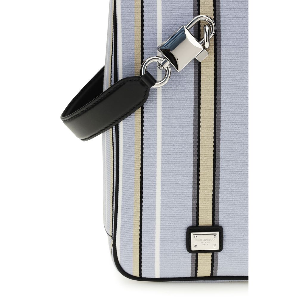 Dolce & Gabbana Blue Cotton Handbag