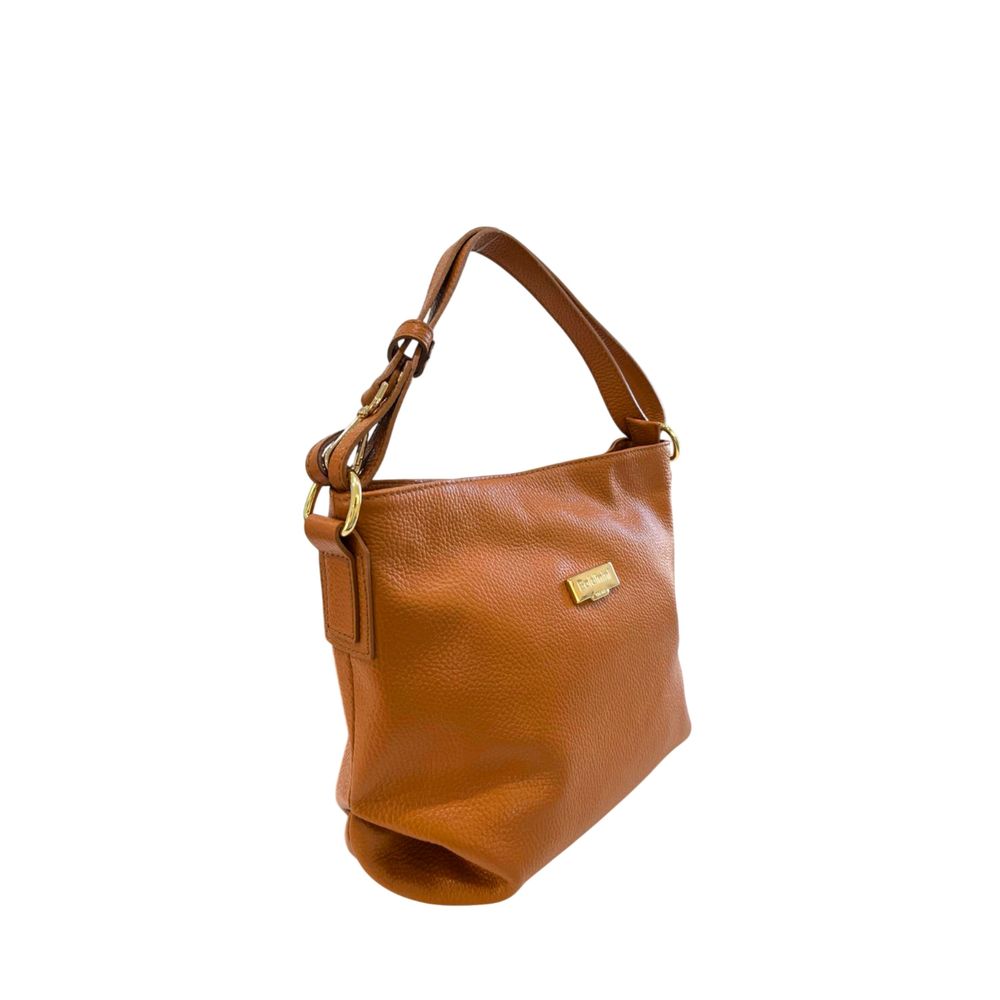 Baldinini Trend Brown Cowhide Clutch Bag