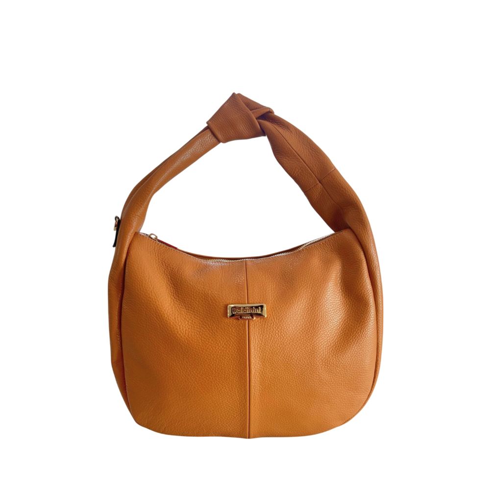 Baldinini Trend Brown Cowhide Clutch Bag