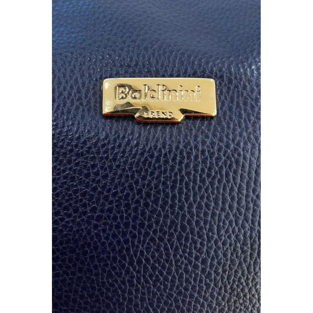 Baldinini Trend Blue Cowhide Clutch Bag