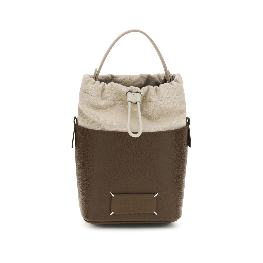 Maison Margiela Brown Calf Leather Bos Taurus Backet Bag