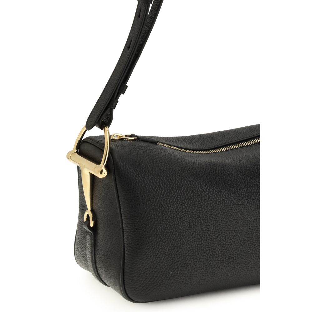 Gucci Black  Leather Bos Taurus Handbag
