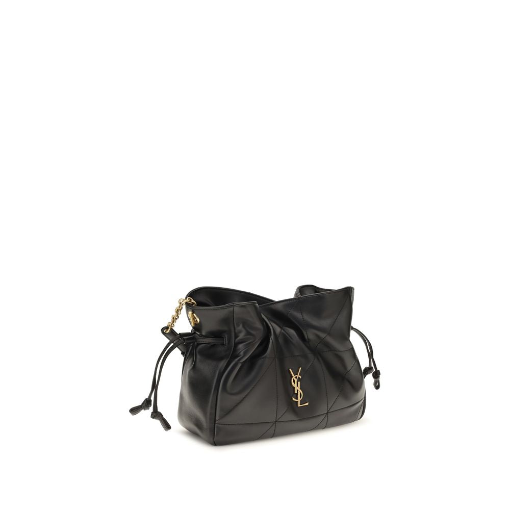 Saint Laurent Black Lamb Ovis Aries Aries Shoulder Bag