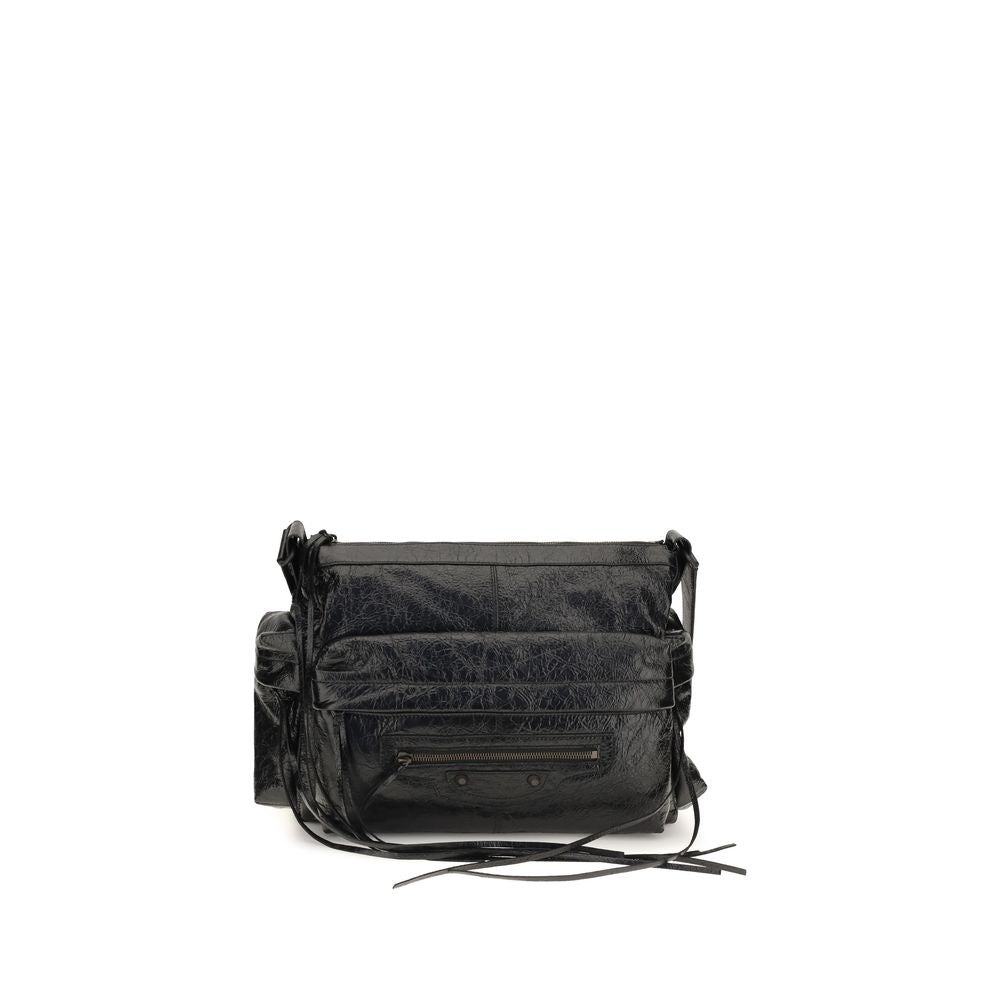 Balenciaga Black Lamb Ovis Aries Aries Shoulder Bag