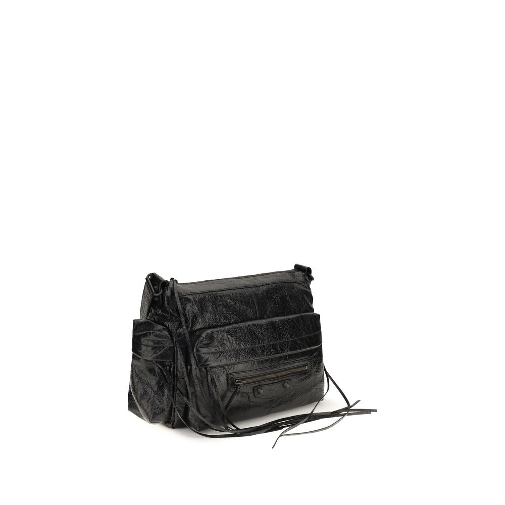 Balenciaga Black Lamb Ovis Aries Aries Shoulder Bag