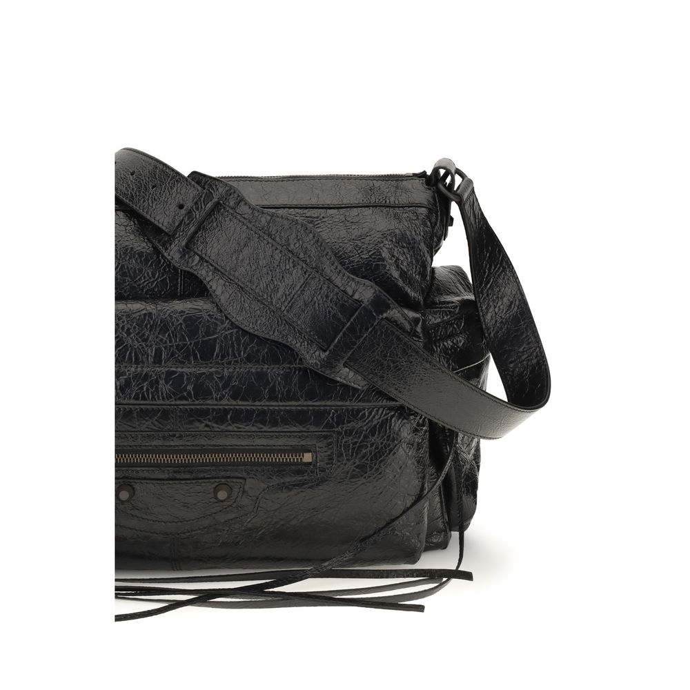 Balenciaga Black Lamb Ovis Aries Aries Shoulder Bag