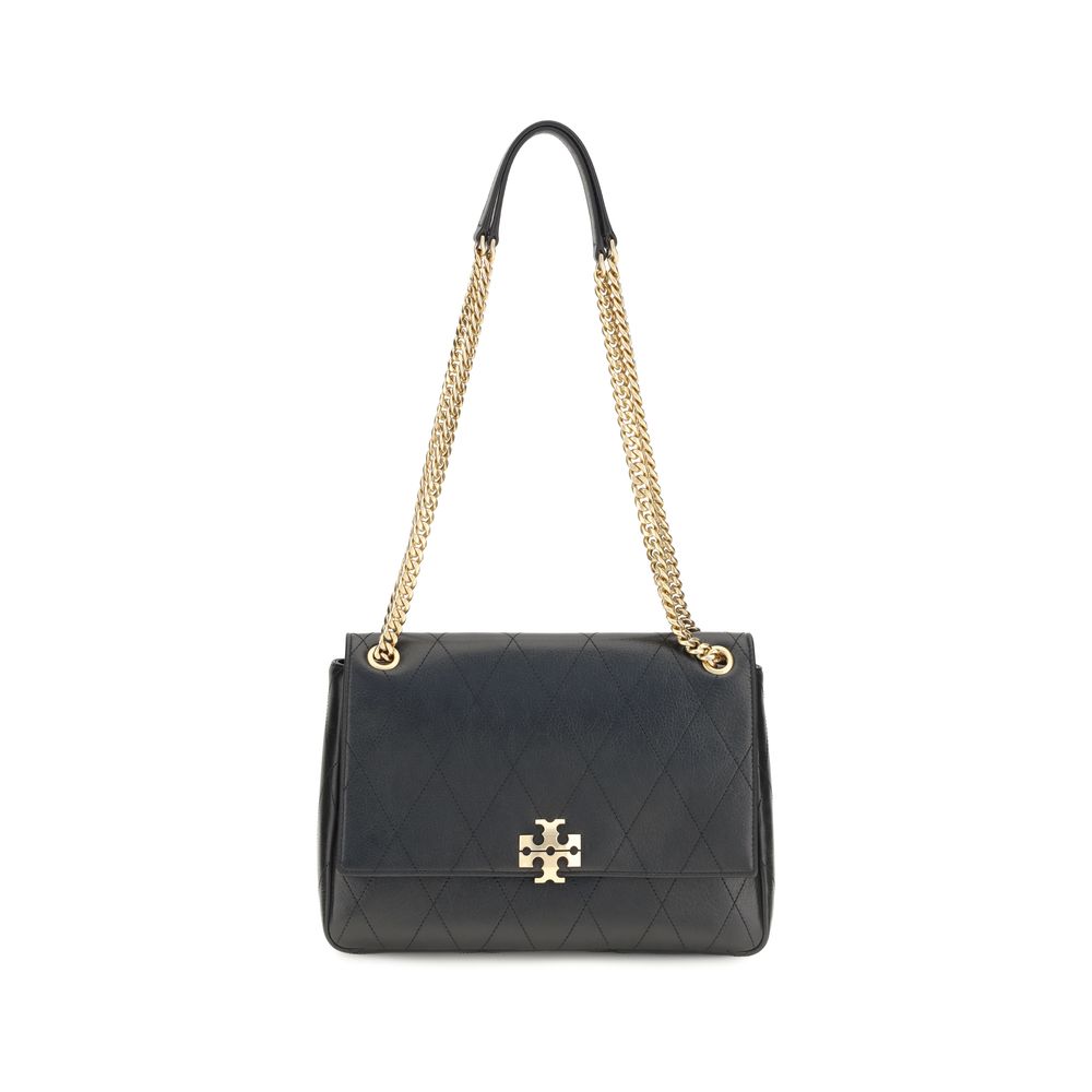 Tory Burch Black Calf Leather Bos Taurus Shoulder Bag