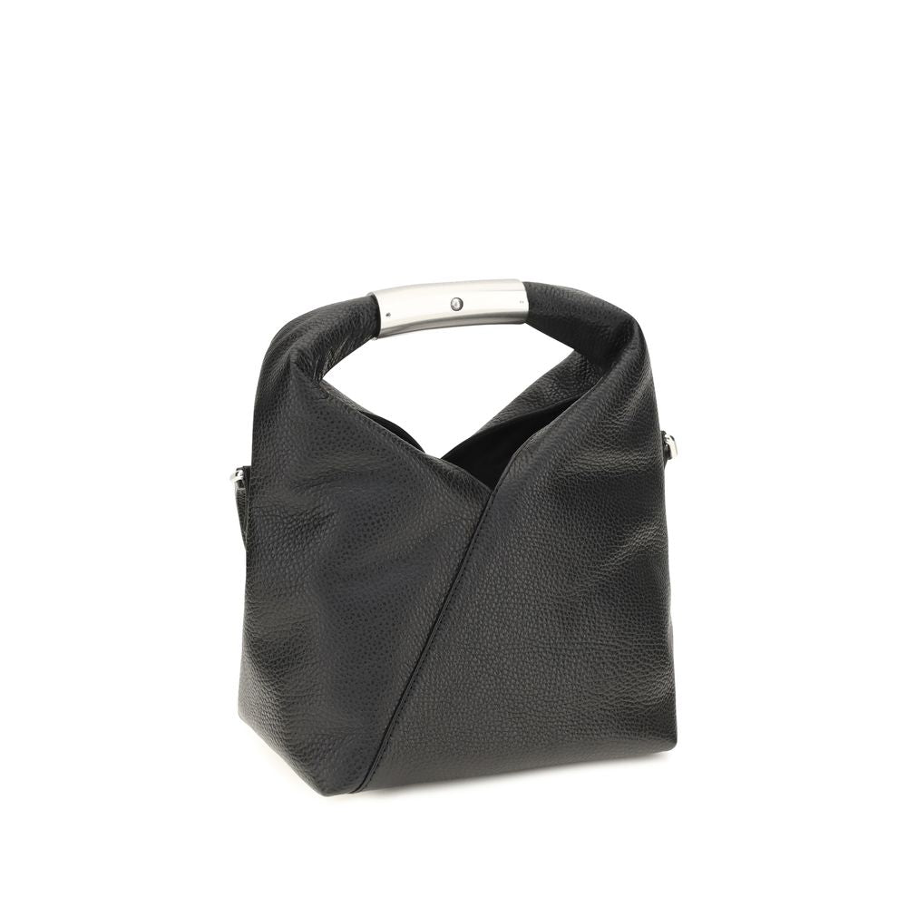 MM6 Black Calf Leather Bos Taurus Shoulder Bag