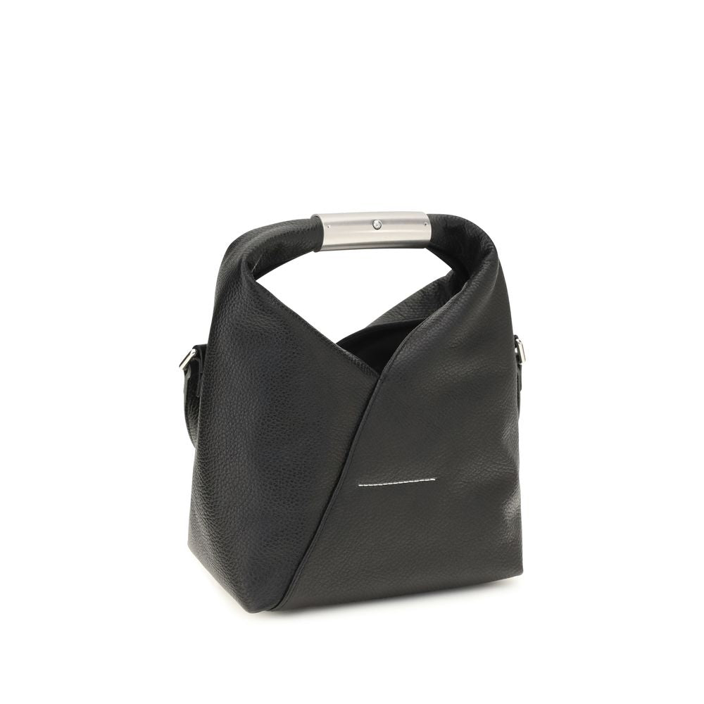MM6 Black Calf Leather Bos Taurus Shoulder Bag