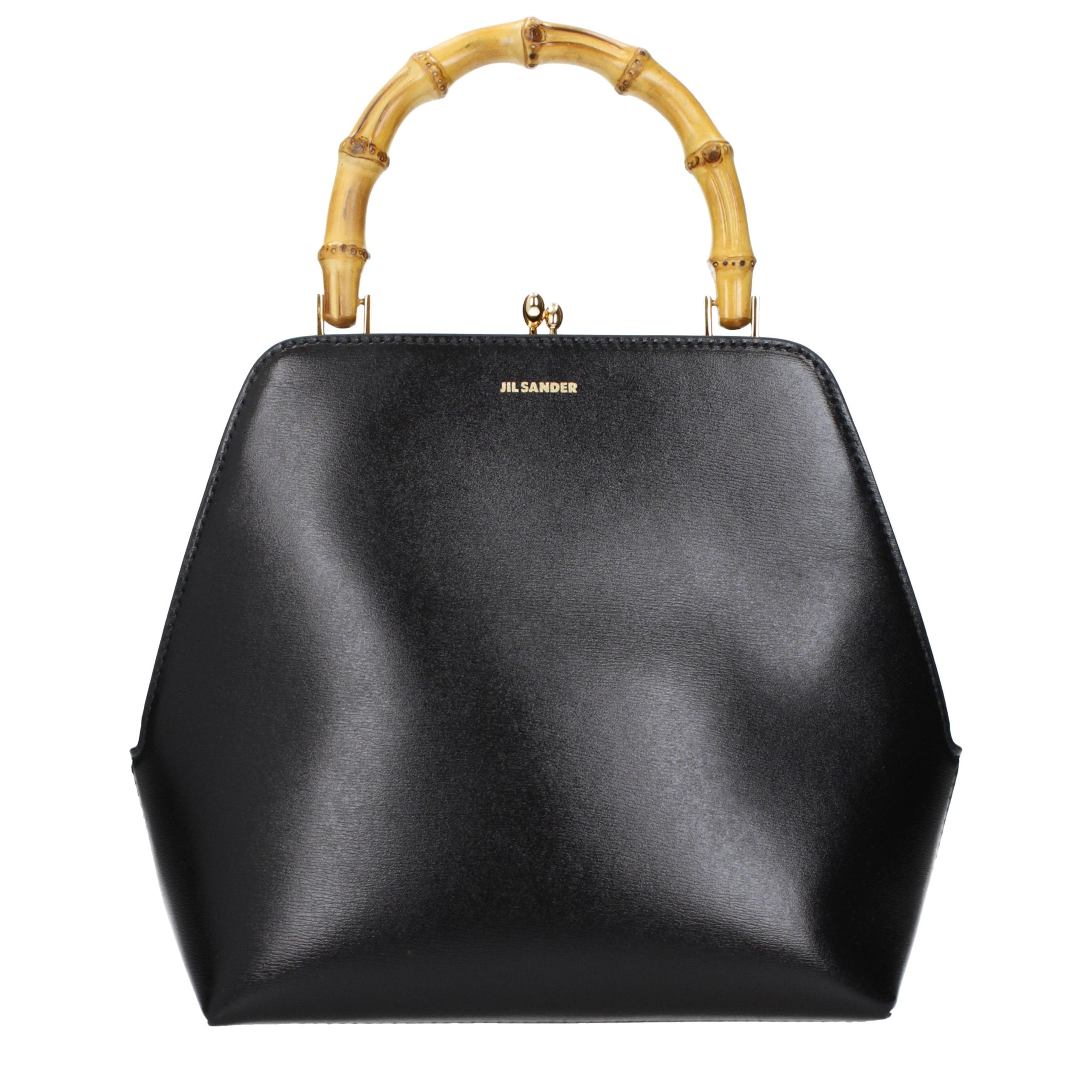 Jil Sander Black Leather Handbag