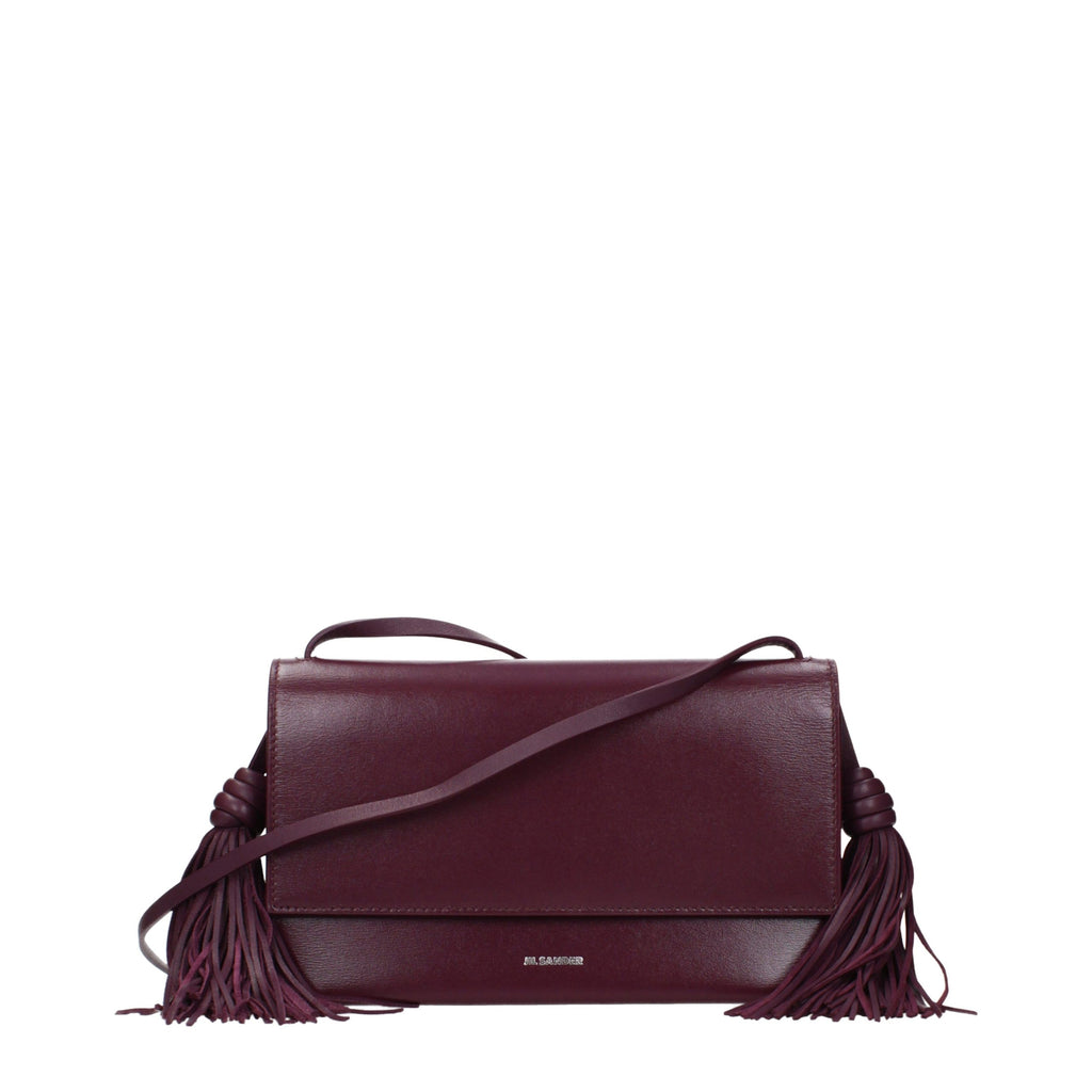 Jil Sander Red Leather Crossbody Bag