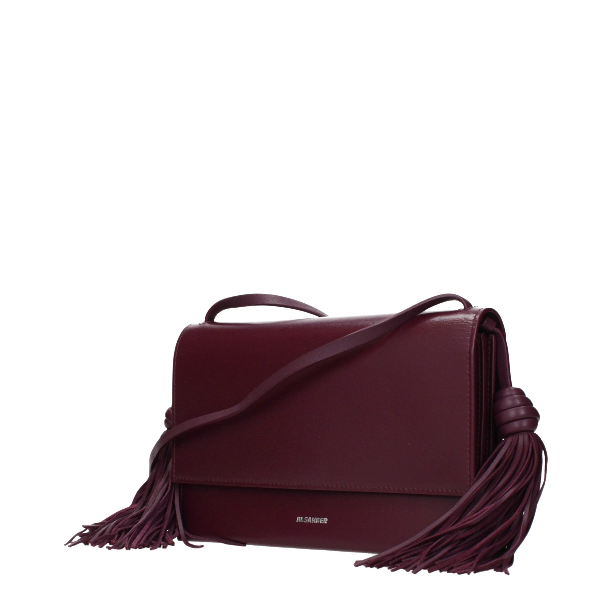 Jil Sander Red Leather Crossbody Bag