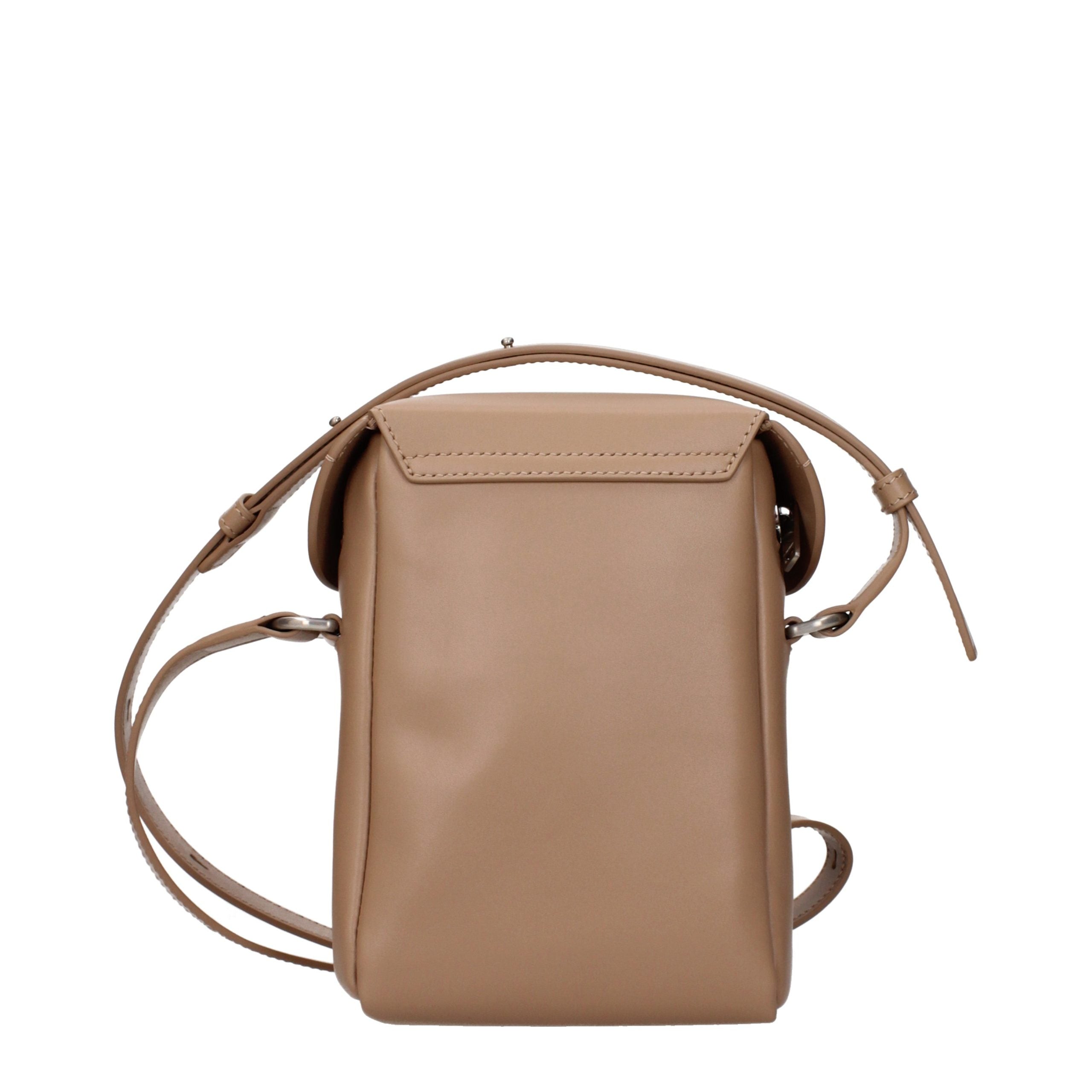 Jil Sander Brown Leather Crossbody Bag