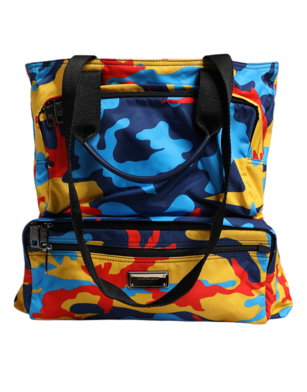 Dolce & Gabbana Multicolor Camouflage  Shopping Tote Bag