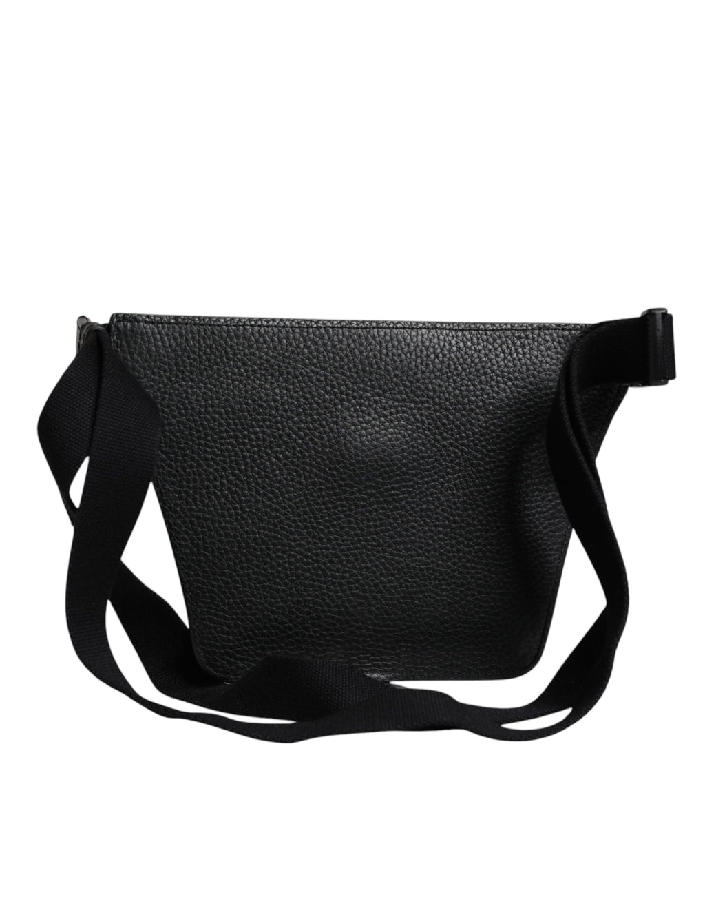 Dolce & Gabbana Black  Logo Plaque Belt Waist Men Fanny Pack Bag