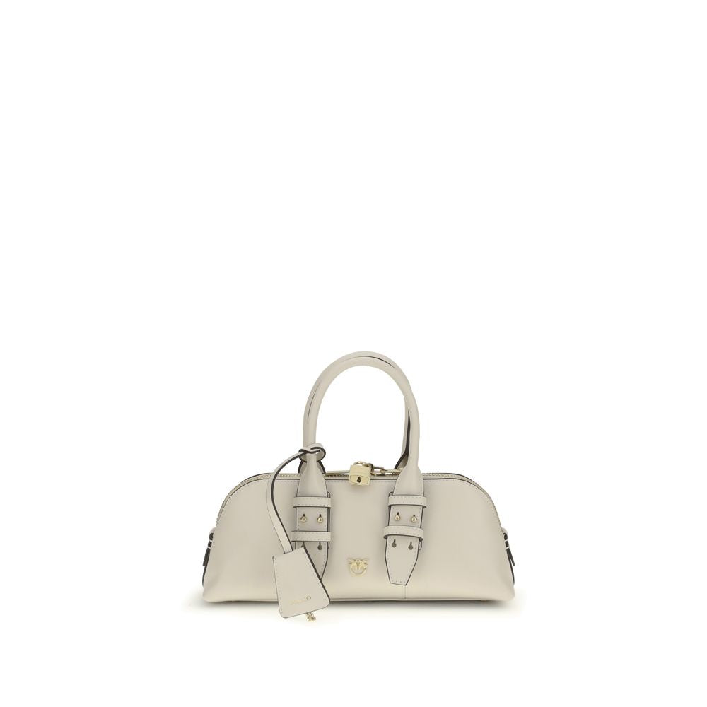 PINKO White  Leather Bos Taurus Handbag