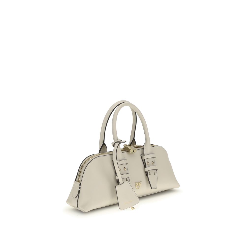 PINKO White  Leather Bos Taurus Handbag
