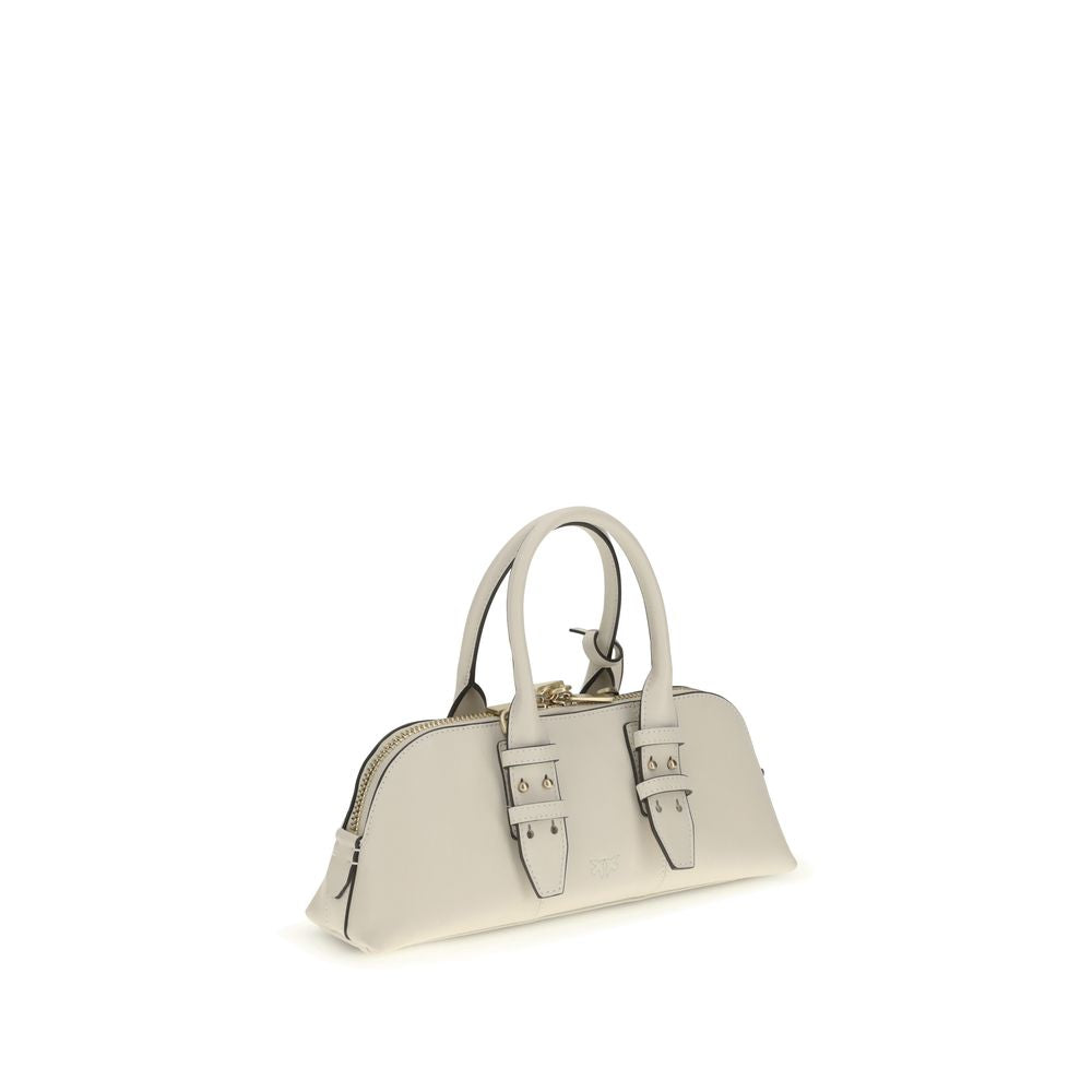 PINKO White  Leather Bos Taurus Handbag